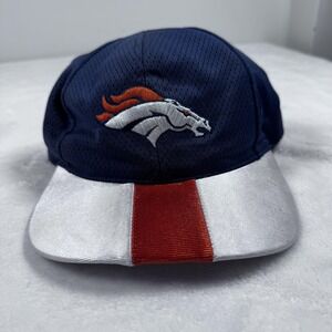 VTG Denver Broncos Hat Cap Snap‎ Back Mens Blue White Orange NFL Football Mesh